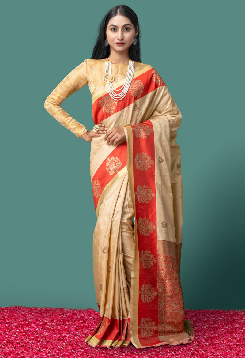 Brown  Arani Kanjivaram Silk Cotton Saree