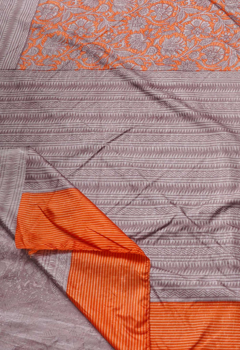 Online Shopping for Red  Block Printed Mysore Soft Silk Saree with Hand Block Prints from Karnataka at Unnatisilks.comIndia
