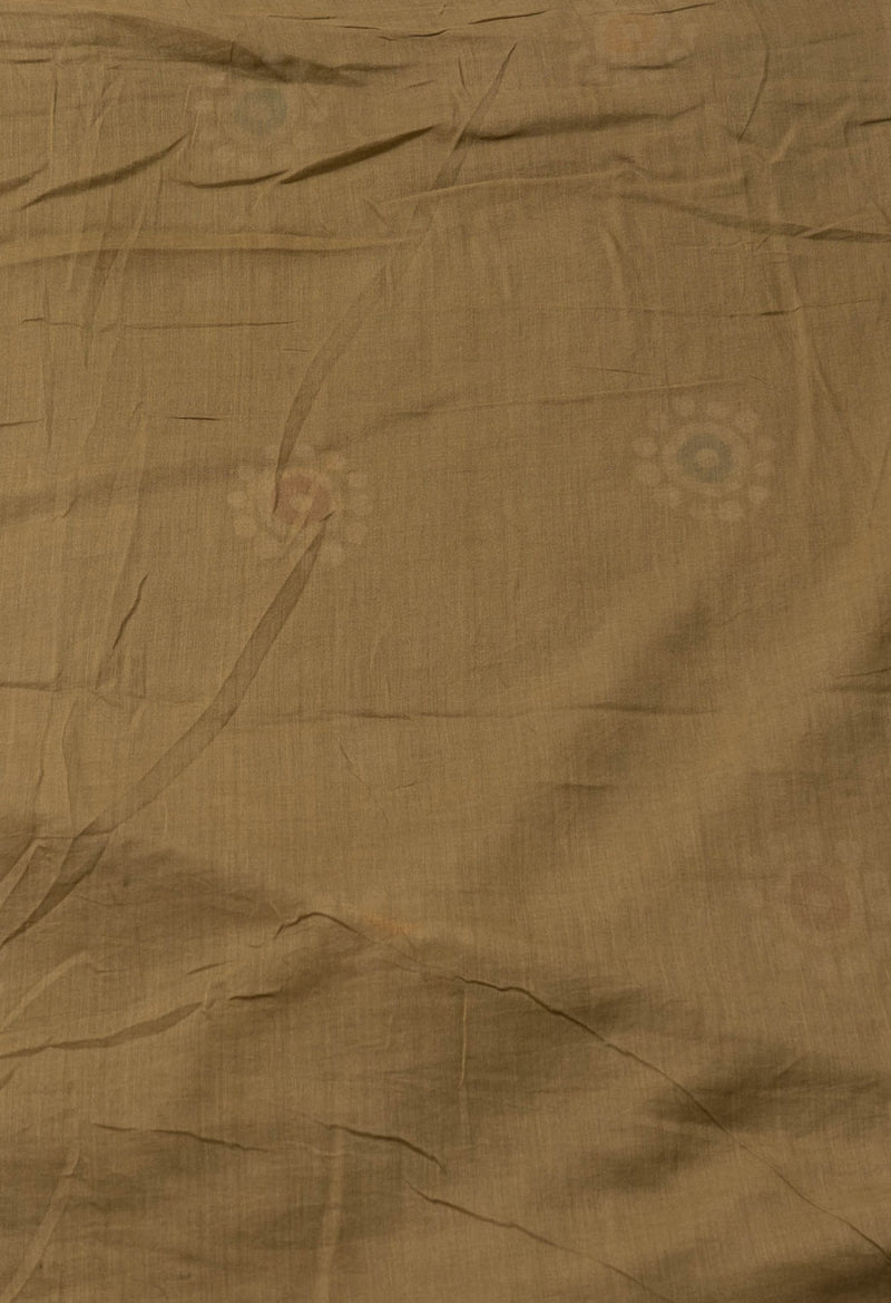Online Shopping for Brown Pure Hand Batik Mulmul Cotton Saree with Batik from Rajasthan at Unnatisilks.comIndia
