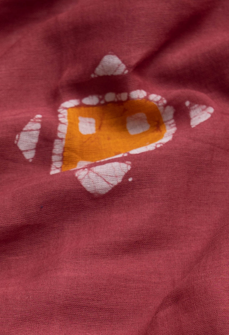 Online Shopping for Pink Pure Hand Batik Mulmul Cotton Saree with Batik from Rajasthan at Unnatisilks.comIndia
