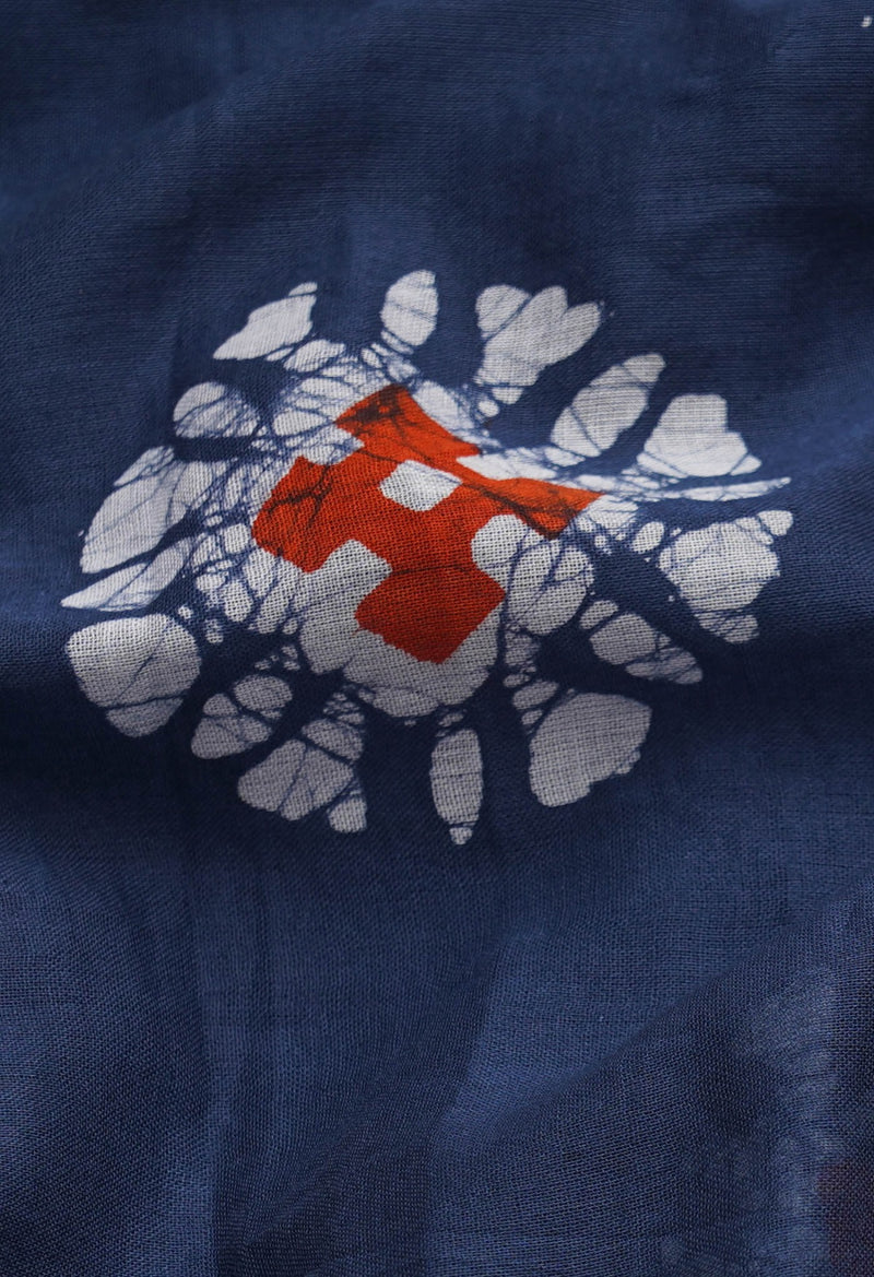 Online Shopping for Navy Blue Pure Hand Batik Mulmul Cotton Saree with Batik from Rajasthan at Unnatisilks.comIndia
