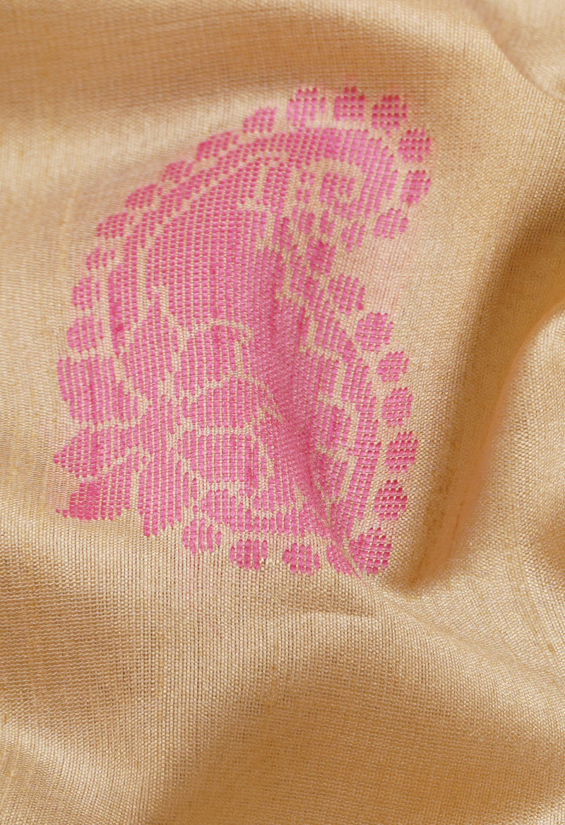 Online Shopping for Brown  Bengal Linen Saree with Weaving from West Bengal at Unnatisilks.comIndia
