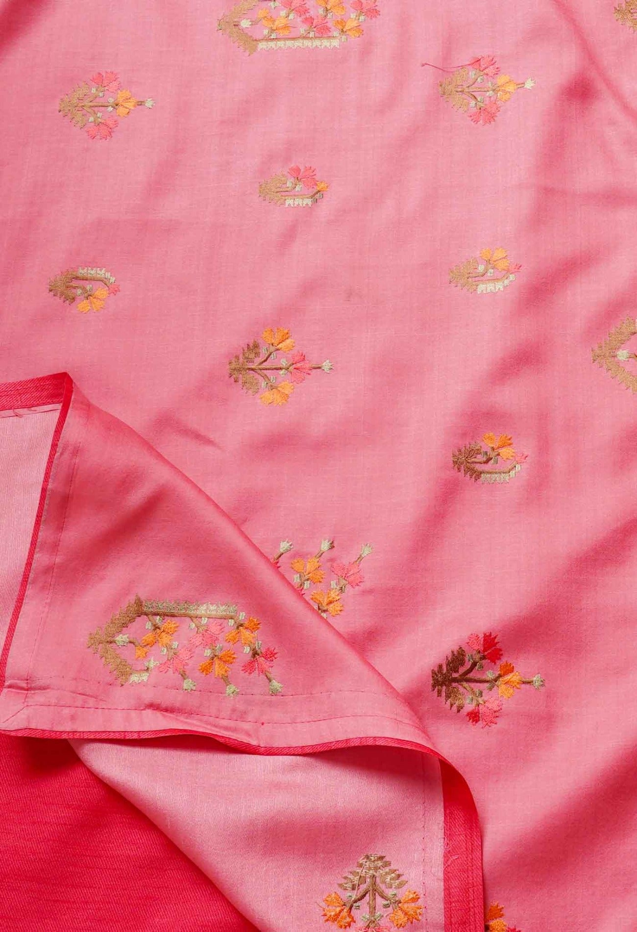 Online Shopping for Pink  Bangalore Silk Saree with Embroidery from Karnataka at Unnatisilks.comIndia
