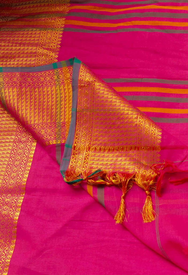 Online Shopping for Pink Pure Handloom Pavani Narayanpet Cotton Saree with Weaving from Tamil Nadu at Unnatisilks.comIndia
