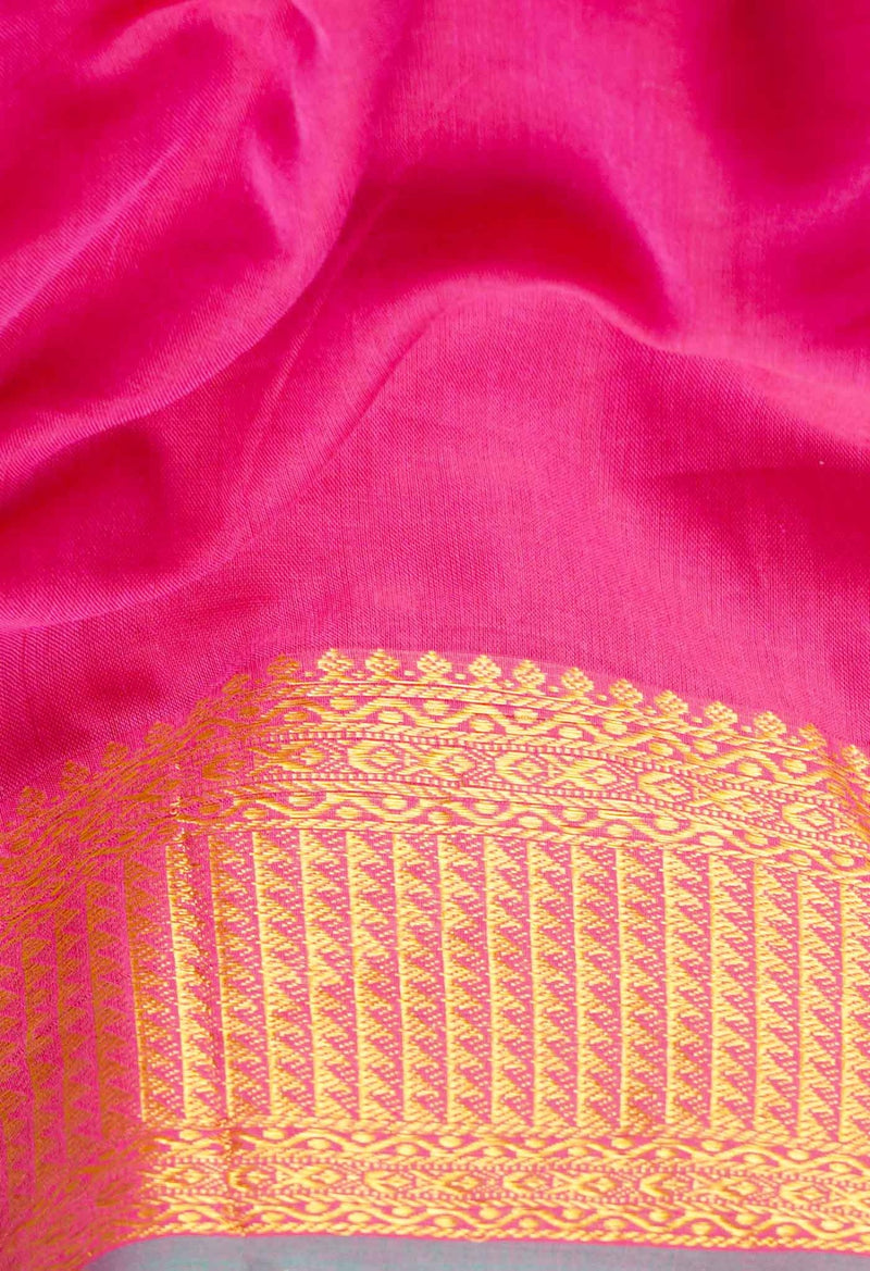 Pink Pure Handloom Pavani Narayanpet Cotton Saree
