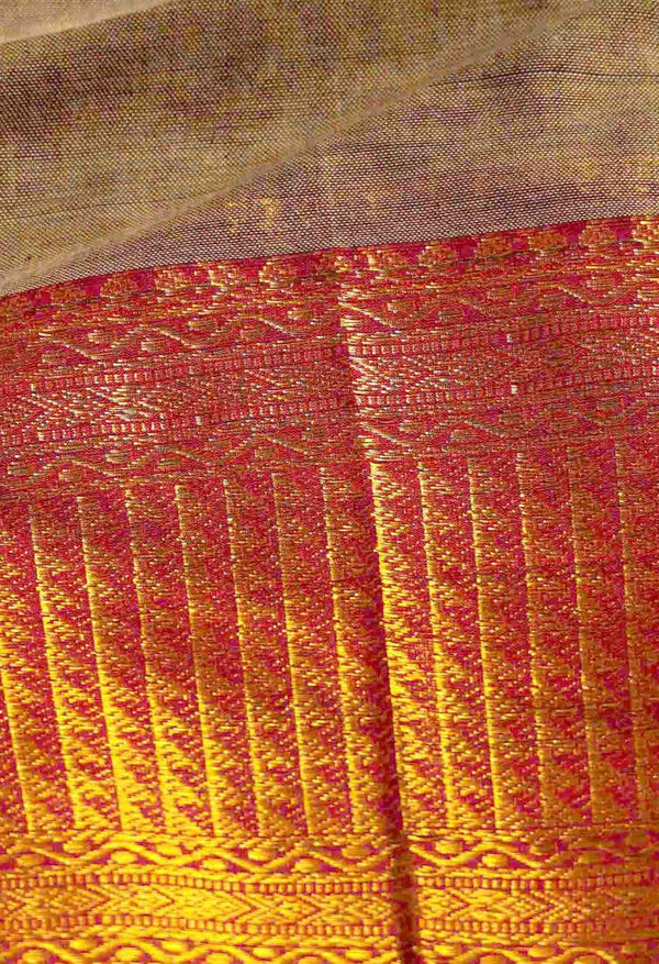 Brown Pure Handloom Pavani Narayanpet Cotton Saree