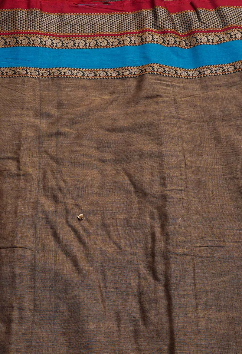 Online Shopping for Brown Pure Handloom Pavani Kanchi Cotton Saree with Weaving from Tamilnadu at Unnatisilks.comIndia
