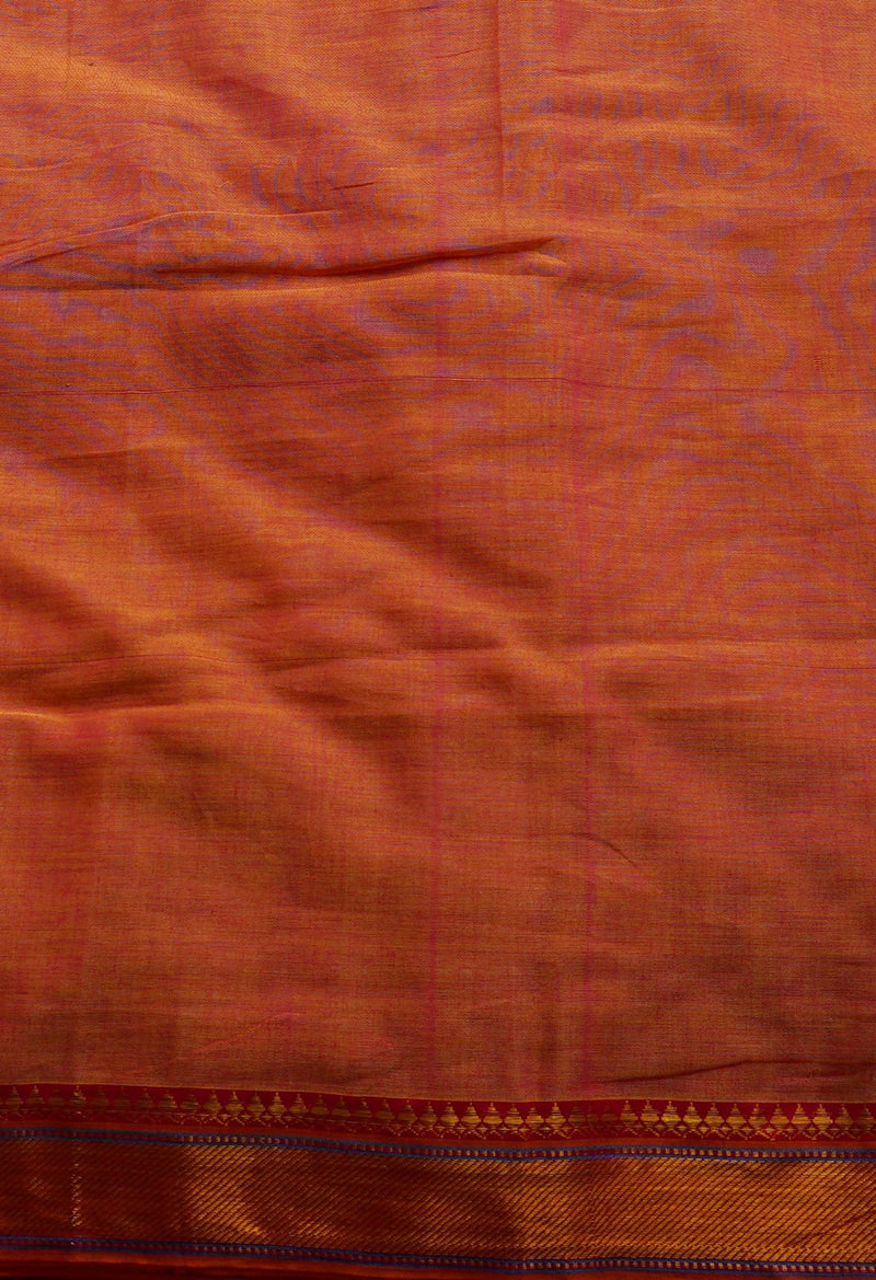Online Shopping for Orange-Pink Pure Handloom Pavani Narayanpet Cotton Saree with Weaving from Andhra Pradesh at Unnatisilks.comIndia
