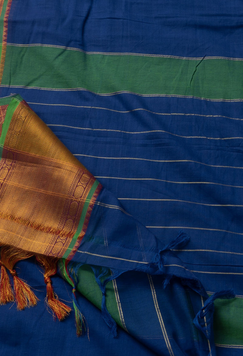 Online Shopping for Blue Pure Handloom Pavani Narayanpet Cotton Saree with Weaving from Telangana at Unnatisilks.comIndia
