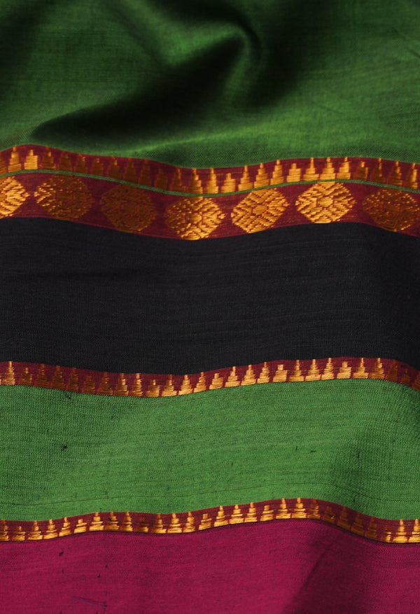 Green Pure Handloom Pavani Narayanpet Cotton Saree