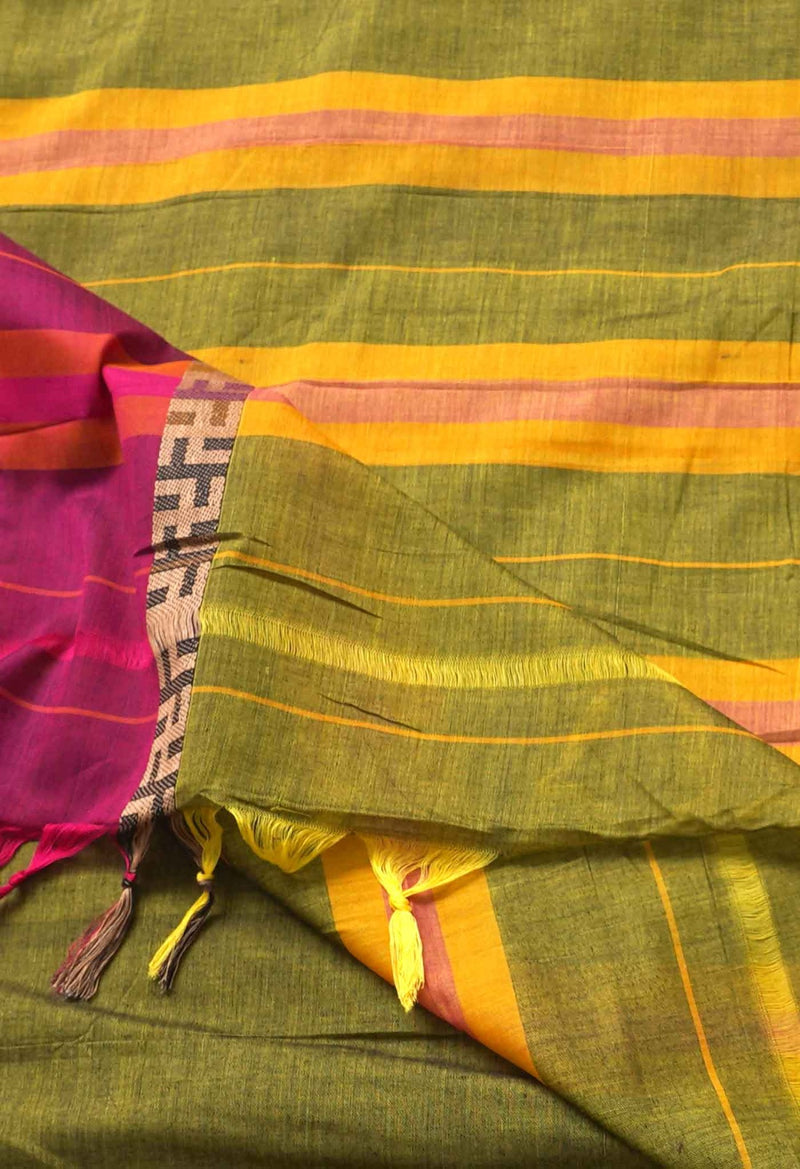 Online Shopping for Green Pure Handloom Pavani Kanchi Cotton Saree with Weaving from Tamilnadu at Unnatisilks.comIndia

