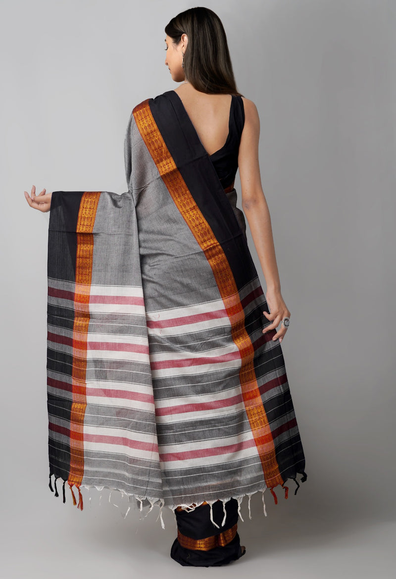 Online Shopping for Grey Pure Handloom Pavani Narayanpet Cotton Saree with Weaving from Andhra Pradesh at Unnatisilks.comIndia
