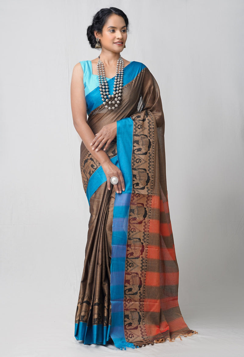 Online Shopping for Grey Pure Handloom Pavani Narayanpet Cotton Saree with Weaving from Andhra Pradesh at Unnatisilks.comIndia
