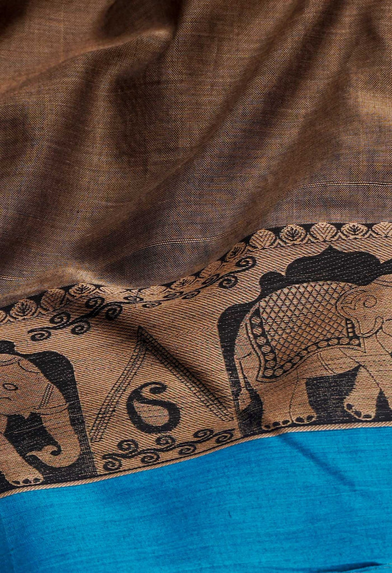 Grey Pure Handloom Pavani Narayanpet Cotton Saree