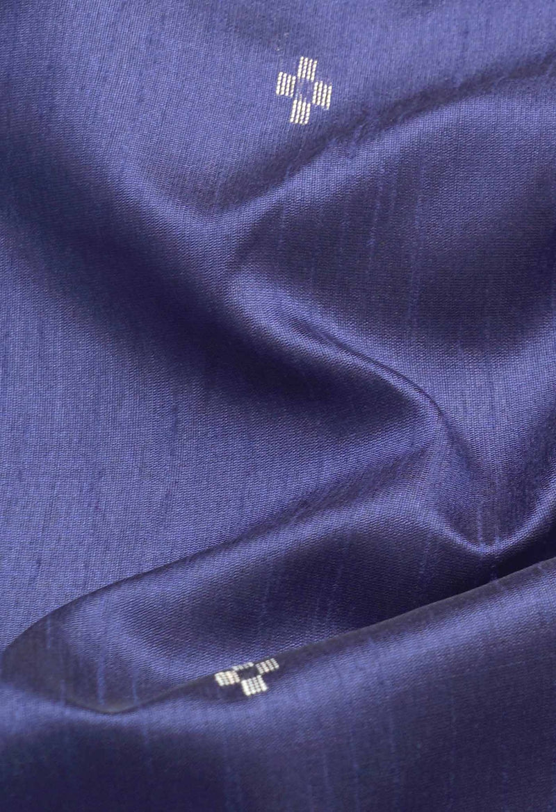 Online Shopping for Navy Blue  Bengal Linen Saree with Weaving from West Bengal at Unnatisilks.comIndia
