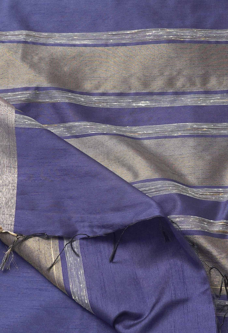 Online Shopping for Navy Blue  Bengal Linen Saree with Weaving from West Bengal at Unnatisilks.comIndia

