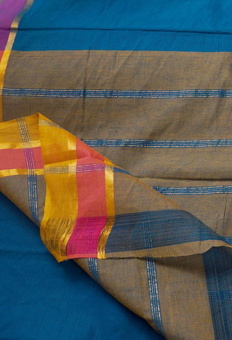 Blue Pure Pavani Mangalagiri Cotton Saree