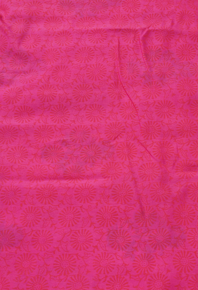 Online Shopping for Pink  Block Printed Mysore Silk Saree with Hand Block Prints from Karnataka at Unnatisilks.comIndia
