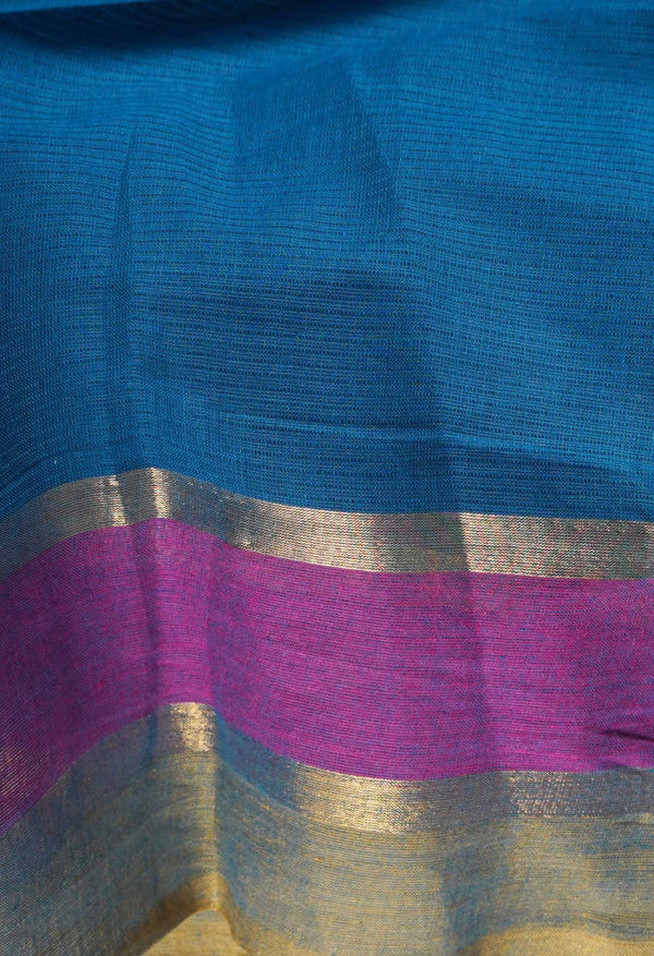 Blue Pure Pavani Mangalagiri Cotton Saree