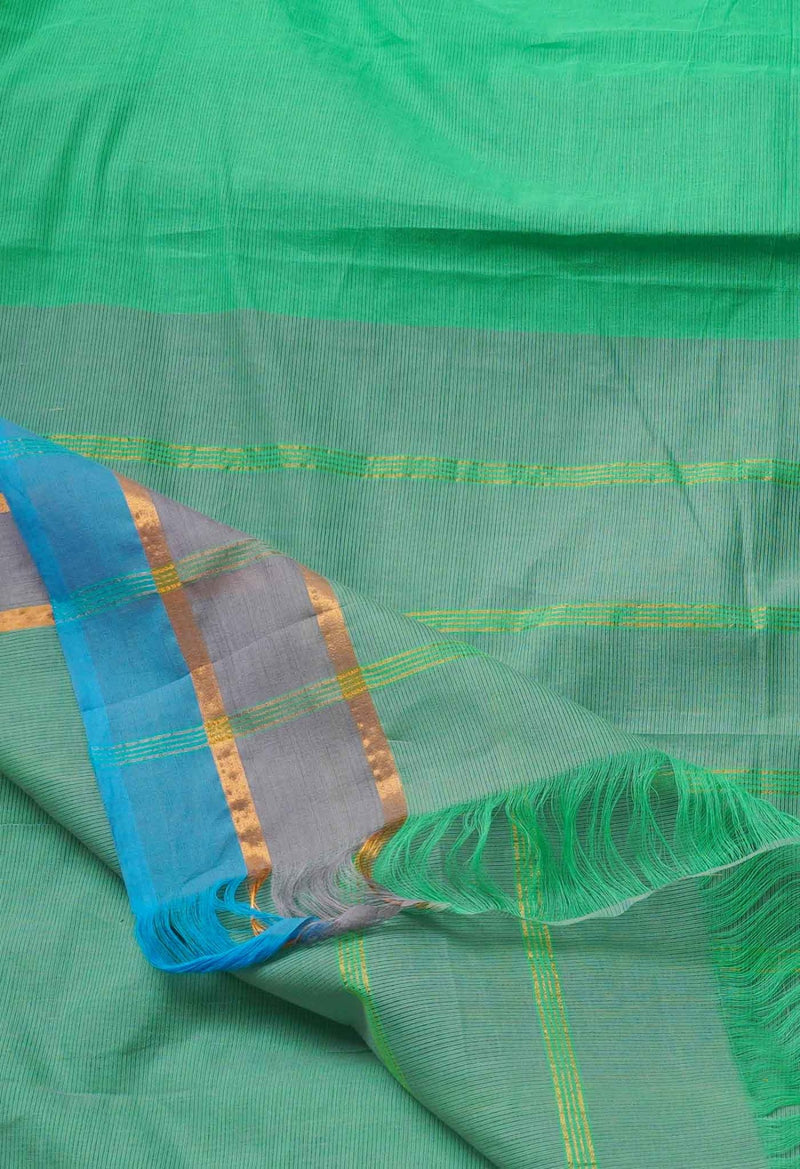 Online Shopping for Green Pure Pavani Mangalagiri Cotton Saree with Weaving from Andhra Pradesh at Unnatisilks.comIndia
