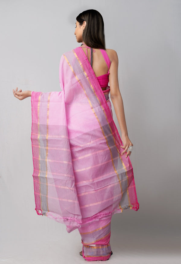 Online Shopping for Pink Pure Pavani Mangalagiri Cotton Saree with Weaving from Andhra Pradesh at Unnatisilks.comIndia
