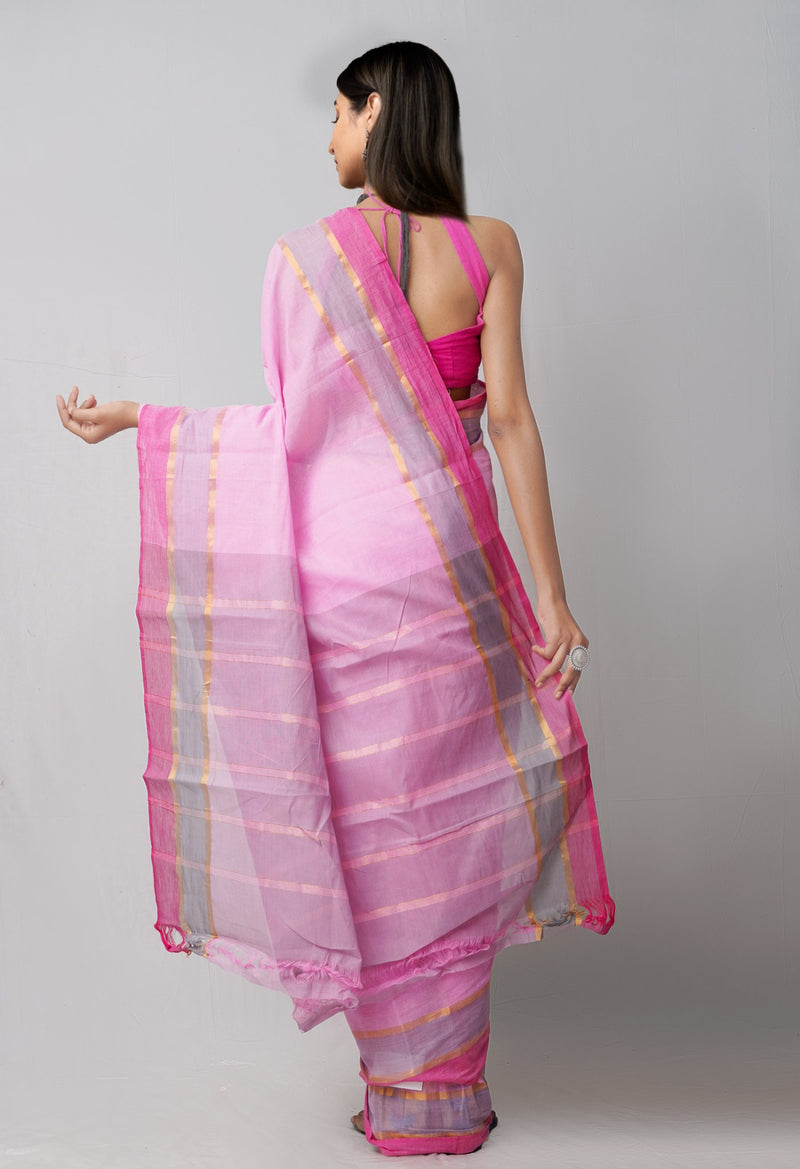 Online Shopping for Pink Pure Pavani Mangalagiri Cotton Saree with Weaving from Andhra Pradesh at Unnatisilks.comIndia
