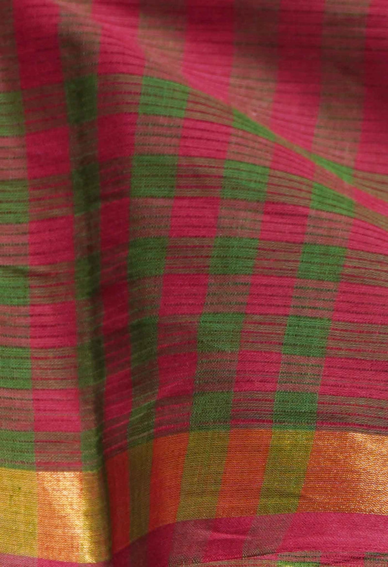 Maroon Pure Pavani Mangalagiri Cotton Saree