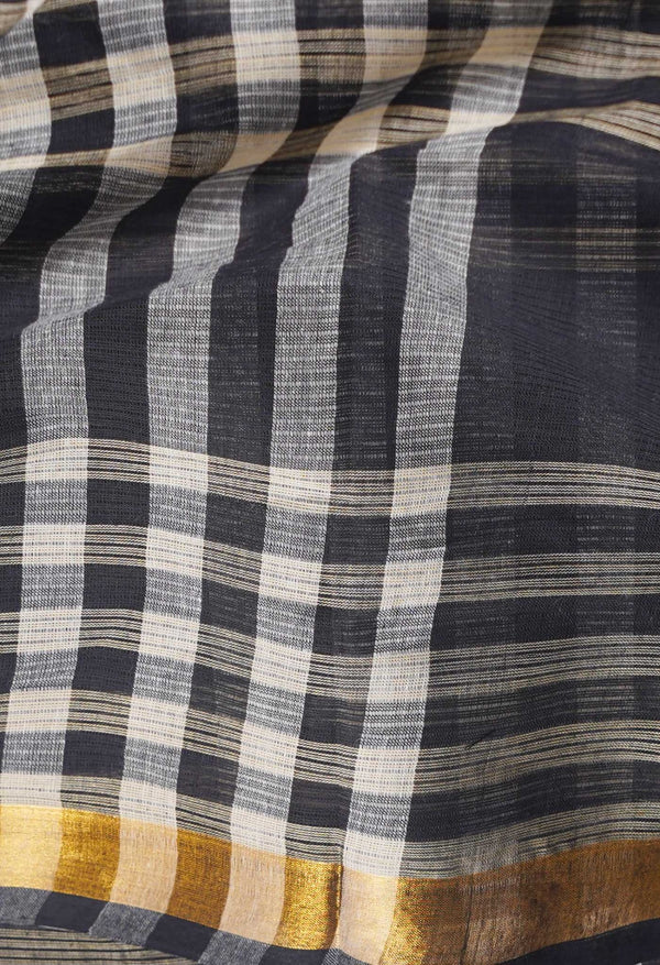 Black Pure Pavani Mangalagiri Cotton Saree