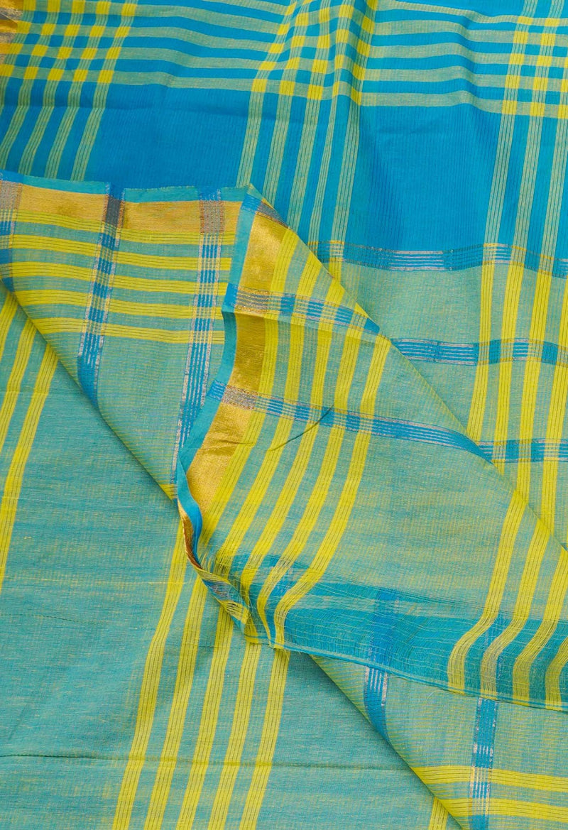 Online Shopping for Blue Pure Pavani Mangalagiri Cotton Saree with Weaving from Andhra Pradesh at Unnatisilks.comIndia
