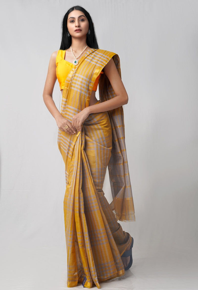 Brown Pure Pavani Mangalagiri Cotton Saree