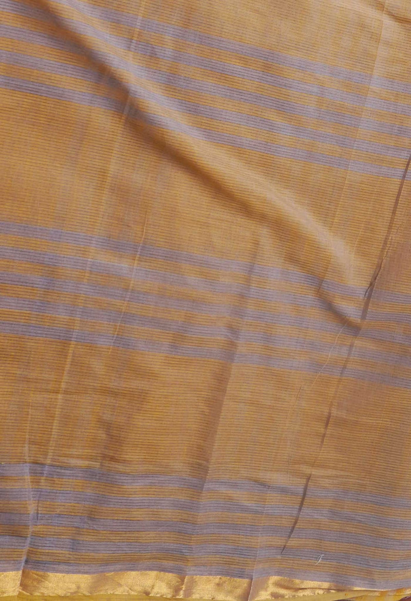 Brown Pure Pavani Mangalagiri Cotton Saree