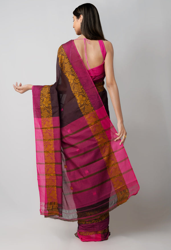 Online Shopping for Burgundy Pure Pavani Mangalagiri Cotton Saree with Weaving from Andhra Pradesh at Unnatisilks.comIndia

