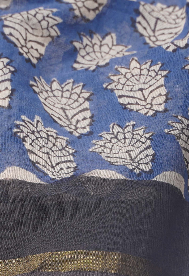 Blue  Bagh Maheshwari Sico Saree