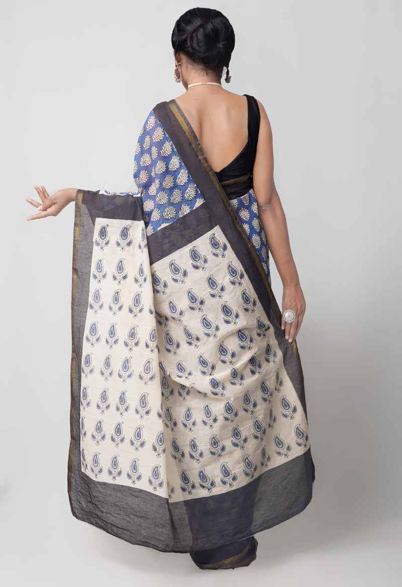 Online Shopping for Blue  Bagh Maheshwari Sico Saree with Bagh from Madhya Pradesh at Unnatisilks.comIndia
