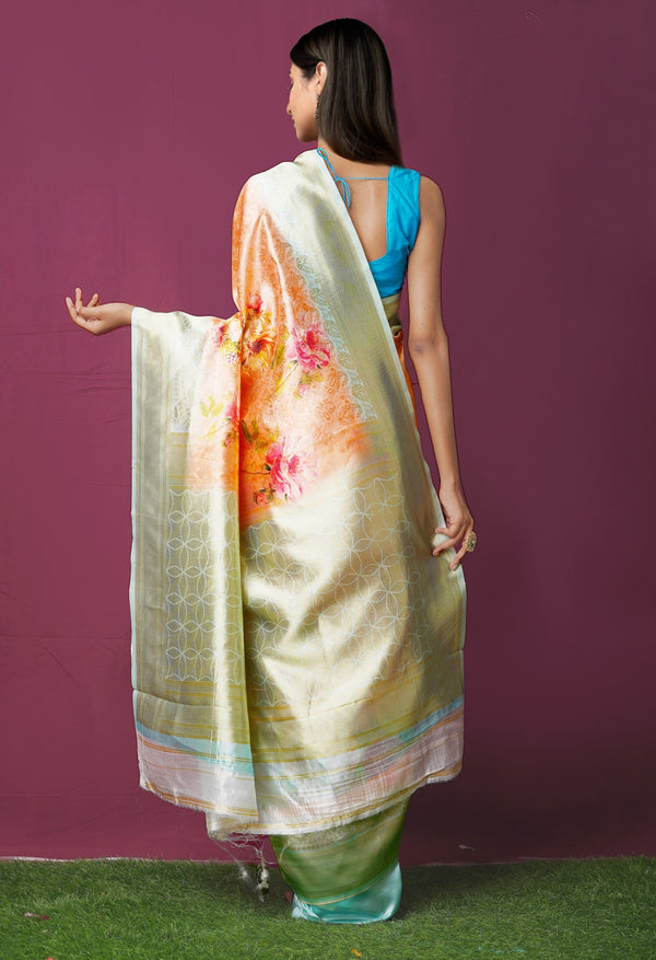 Online Shopping for Peach  Digital Printed Bangalore Sico Saree with Fancy/Ethnic Prints from Karnataka at Unnatisilks.comIndia
