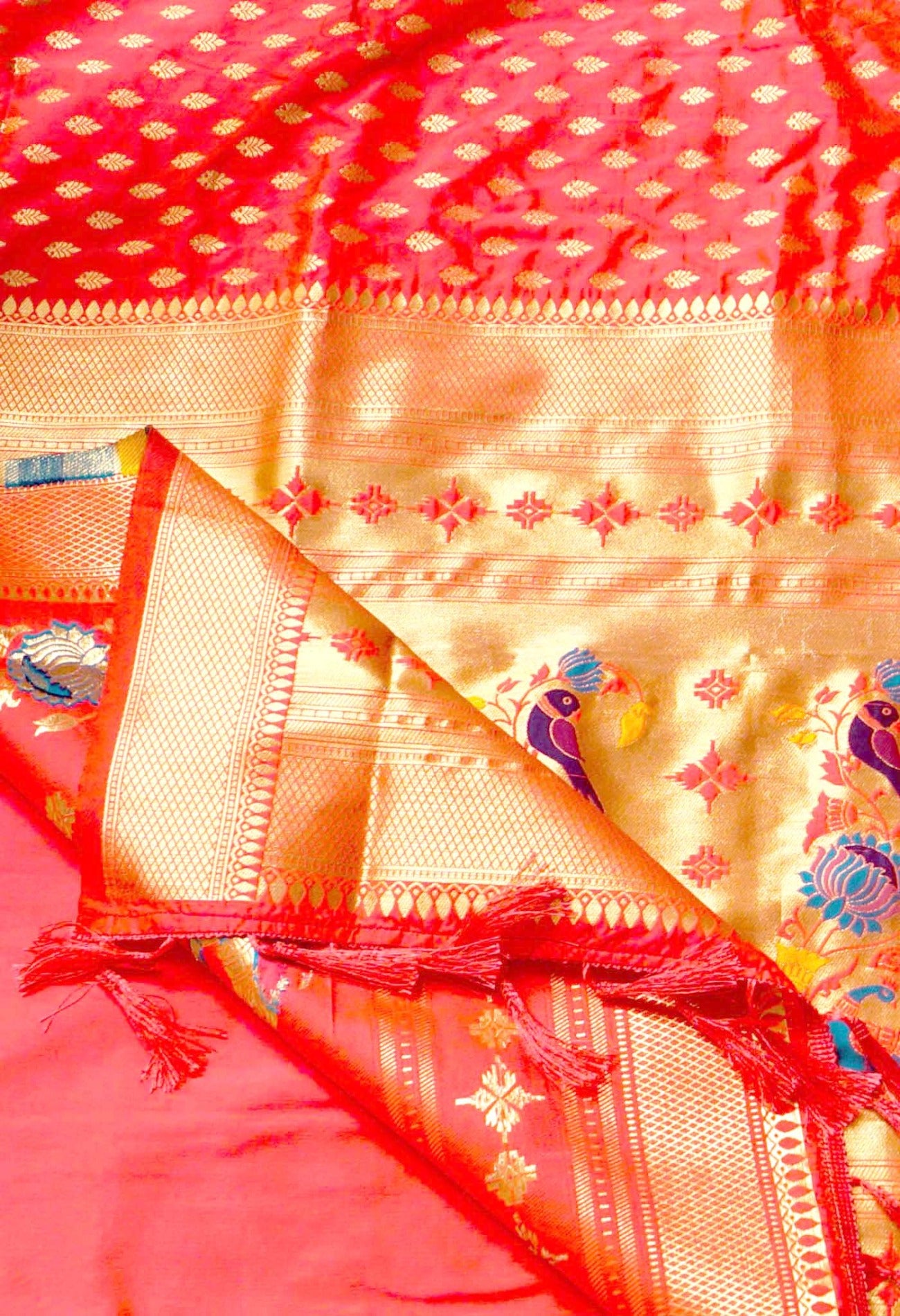 Pink  Paithani Silk Saree