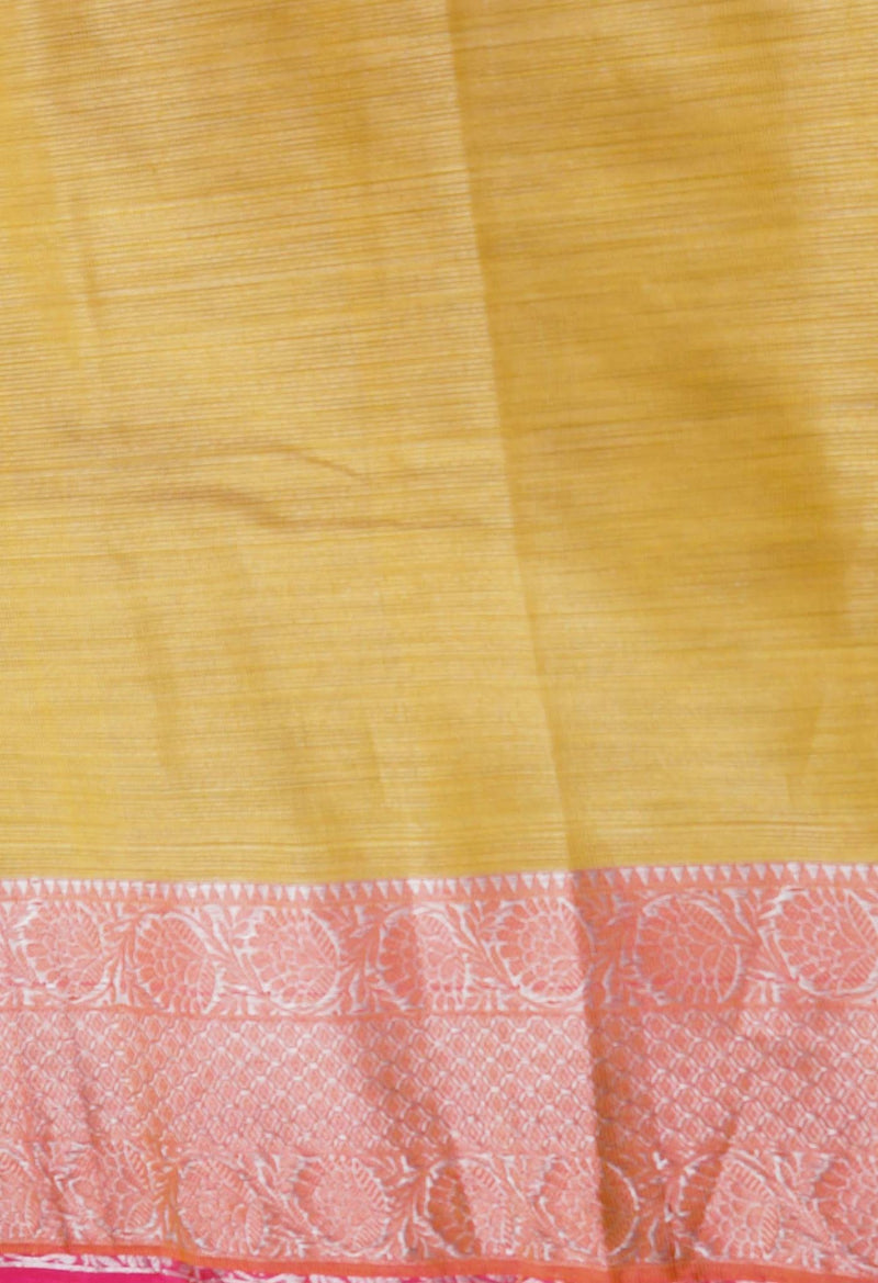 Online Shopping for Yellow  Kota Tissue Saree with Weaving from Rajasthan at Unnatisilks.comIndia
