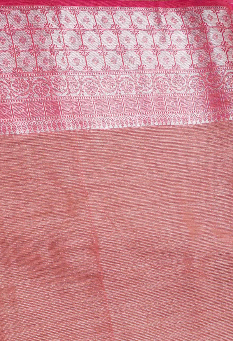 Online Shopping for Pink  Kota Tissue Saree with Weaving from Rajasthan at Unnatisilks.comIndia
