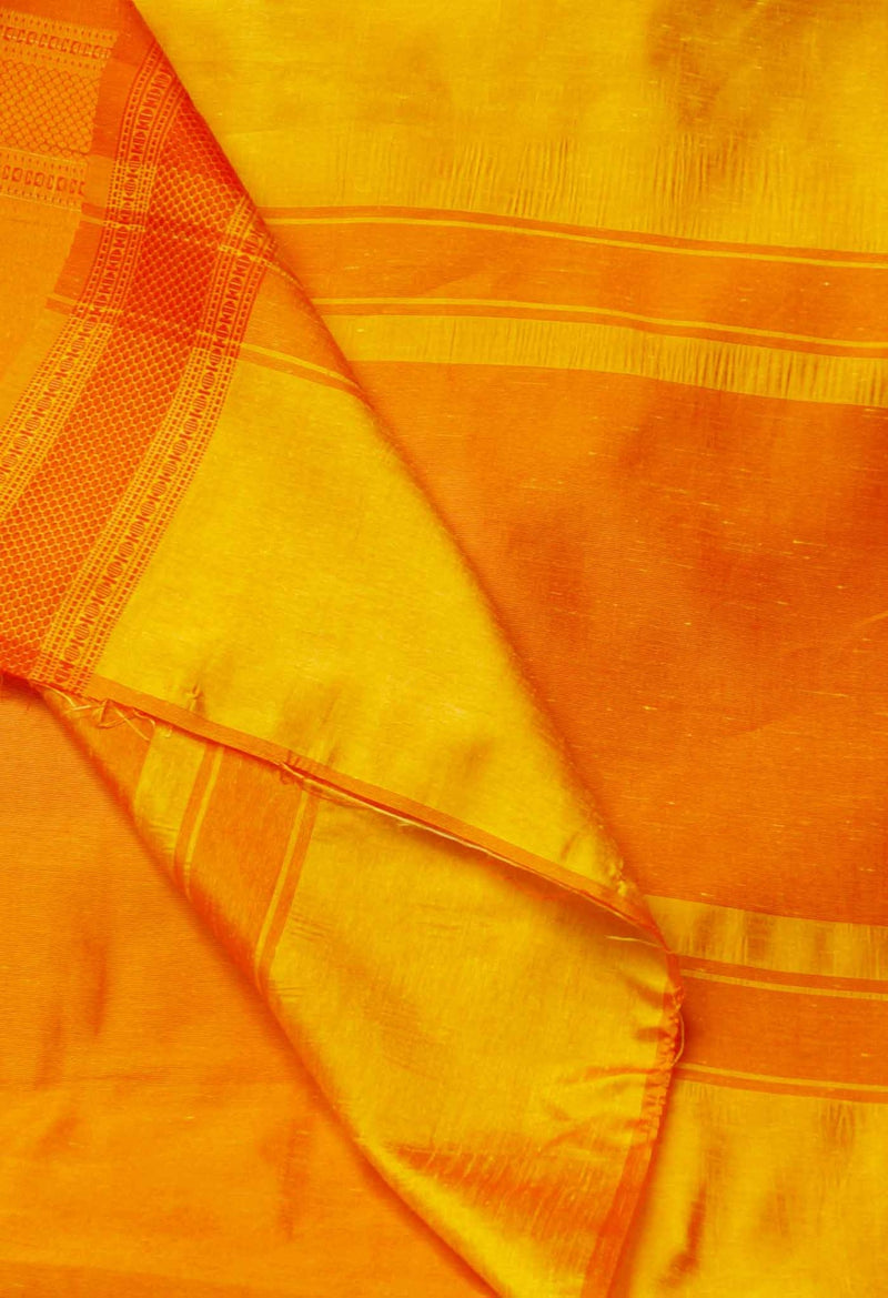 Online Shopping for Yellow  Mysore Sico Saree with Weaving from Karnataka at Unnatisilks.comIndia

