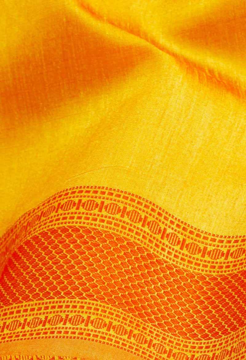 Yellow  Mysore Sico Saree-UNM61459