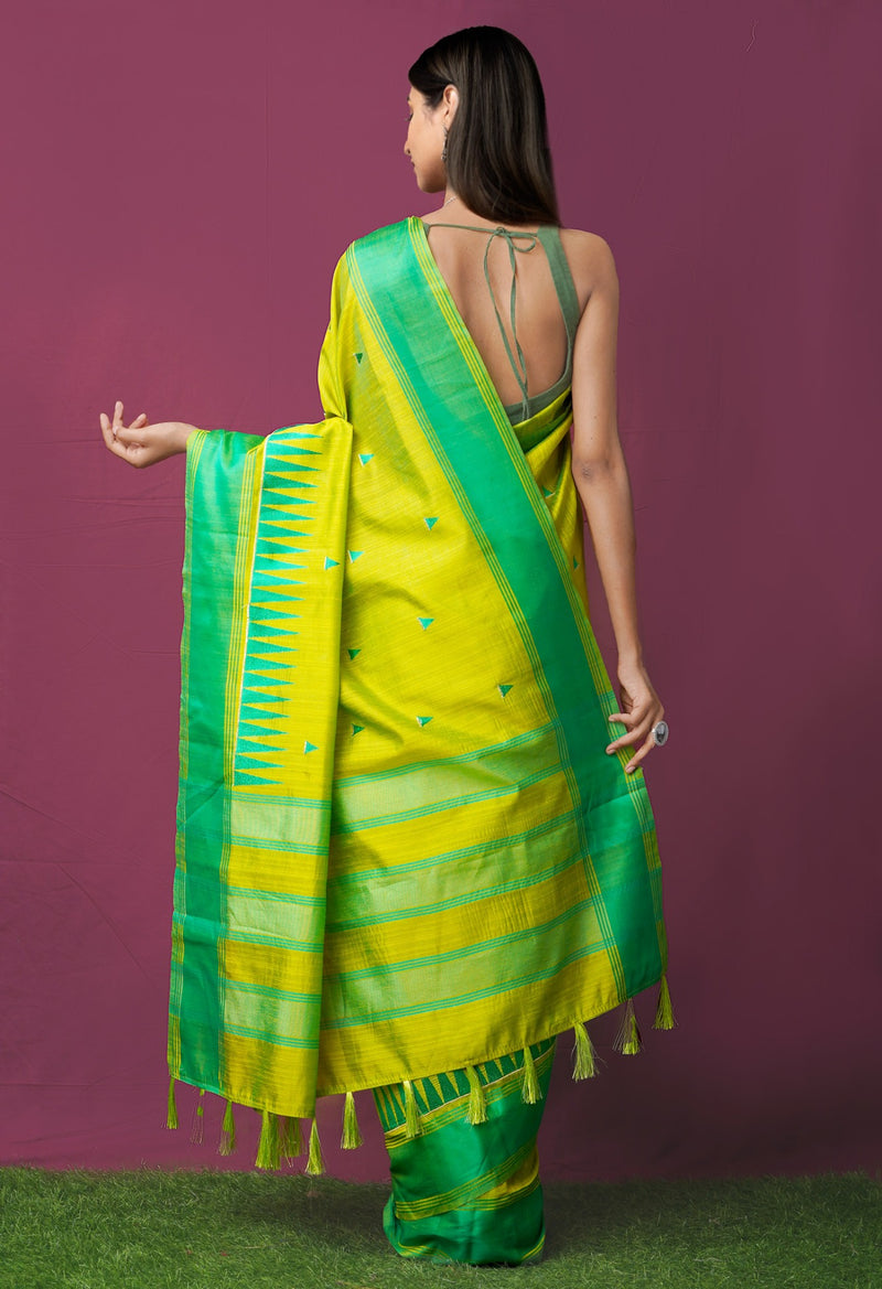 Online Shopping for Green  Mysore Sico Saree with Embroidery Work with Embroidery from Karnataka at Unnatisilks.comIndia

