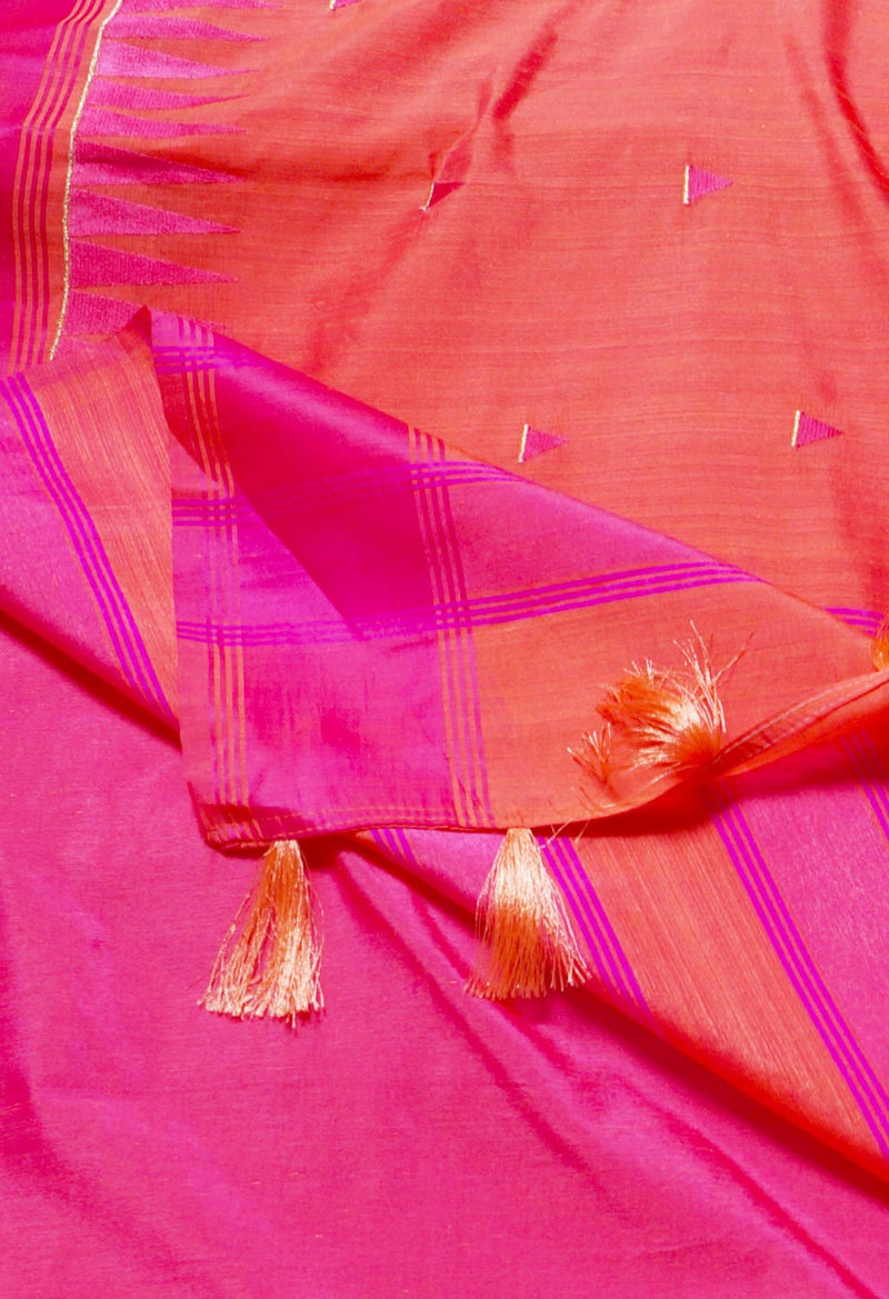 Pink  Mysore Sico Saree with Embroidery Work