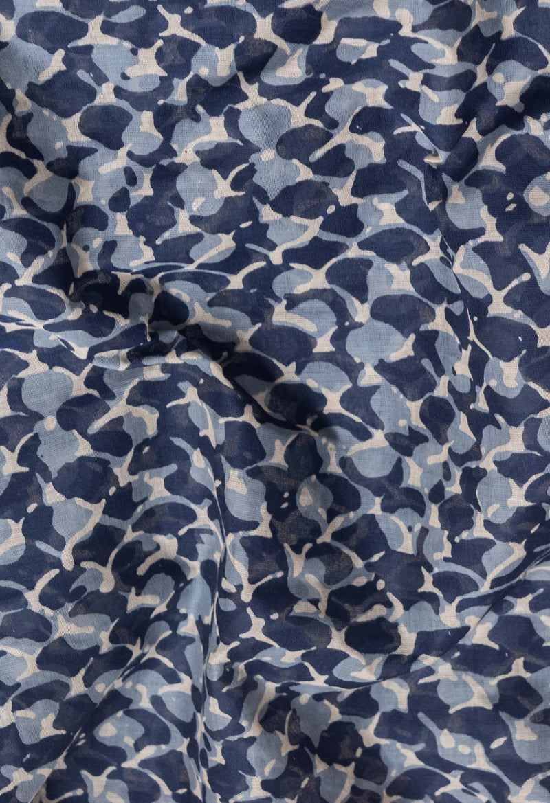 Blue Pure Krisha Cotton Saree
