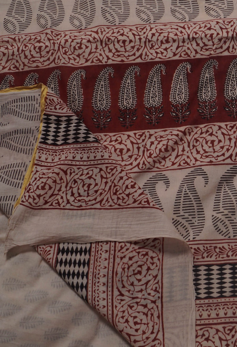Online Shopping for Ivory Pure Superfine Venkatagiri Cotton Saree with Bagh from Andhra Pradesh at Unnatisilks.comIndia
