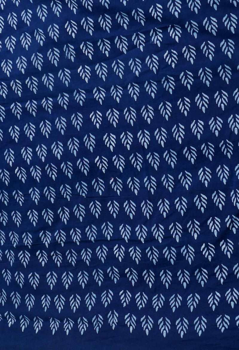 Online Shopping for Blue  Block Printed Supernet Saree with Hand Block Prints from Rajasthan at Unnatisilks.comIndia
