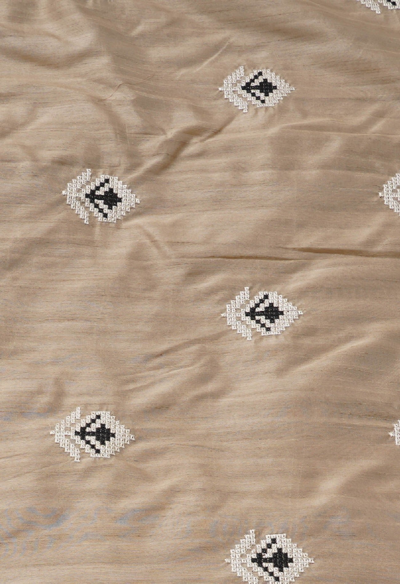 Online Shopping for Brown Tussar Silk Saree with Croatian Embroidery with Embroidery from Chhattisgarh at Unnatisilks.comIndia
