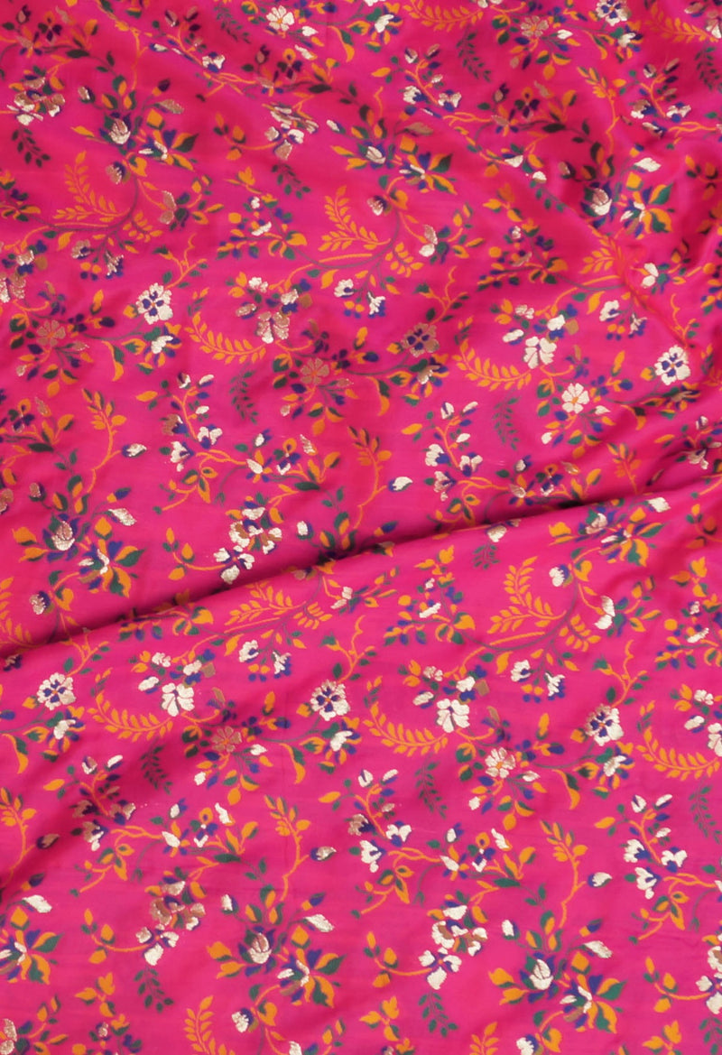 Online Shopping for Pink  Banarasi Silk Saree with Weaving from Tamil Nadu at Unnatisilks.comIndia

