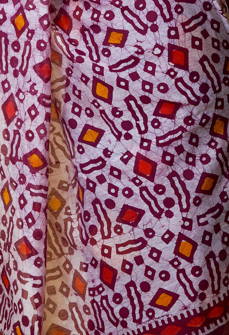 Maroon Pure Chanderi Sico Saree-unm61899