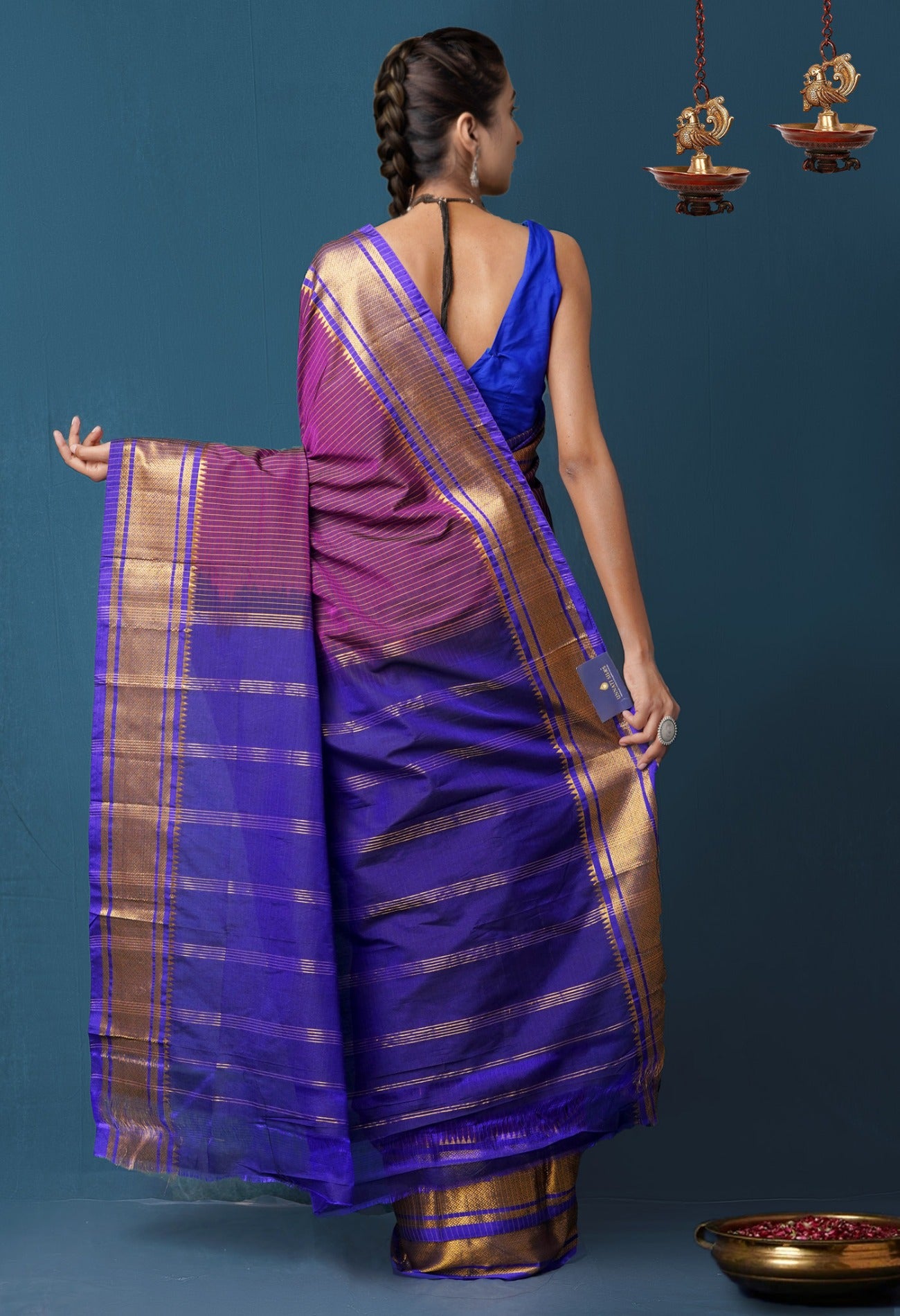 Online Shopping for Pink Pure Handloom Narayanpet Poly Silk Saree with Weaving from Telangana at Unnatisilks.comIndia
