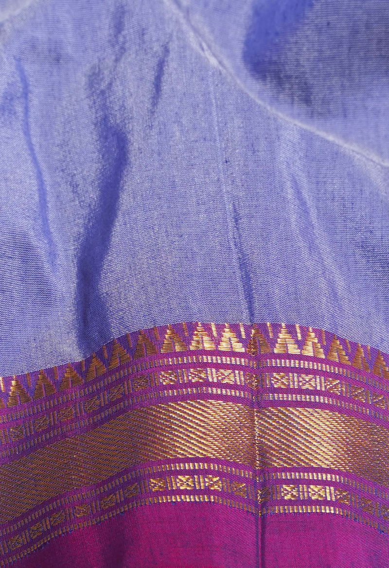 Grey Pure Handloom Narayanpet Poly Silk Saree